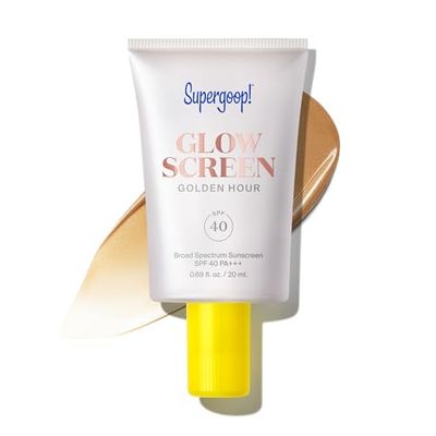Supergoop! Glowscreen SPF 40, Golden Hour (Bronze Glow) - 0.68 fl oz - Glowy Primer Broad Spectrum Tinted Sunscreen - Helps Filter Blue Light - Hydration - Hyaluronic Acid Vitamin B5