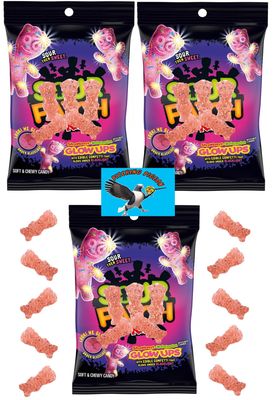 Sour Patch Glow Ups 20.1oz Strawberry Watermelon Soft Chewy Candy - Includes PITCHING PIGEON Brand Magnet