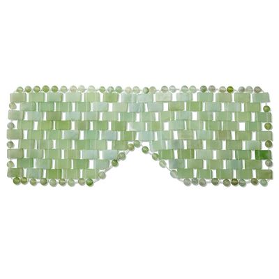 gemshan Jade Eye Mask 100 Natural Real Jade Stone Reusable Eye Mask for Hot Cold Anti AgingHeadache and Migraine Relief Jade Mask for Women Men