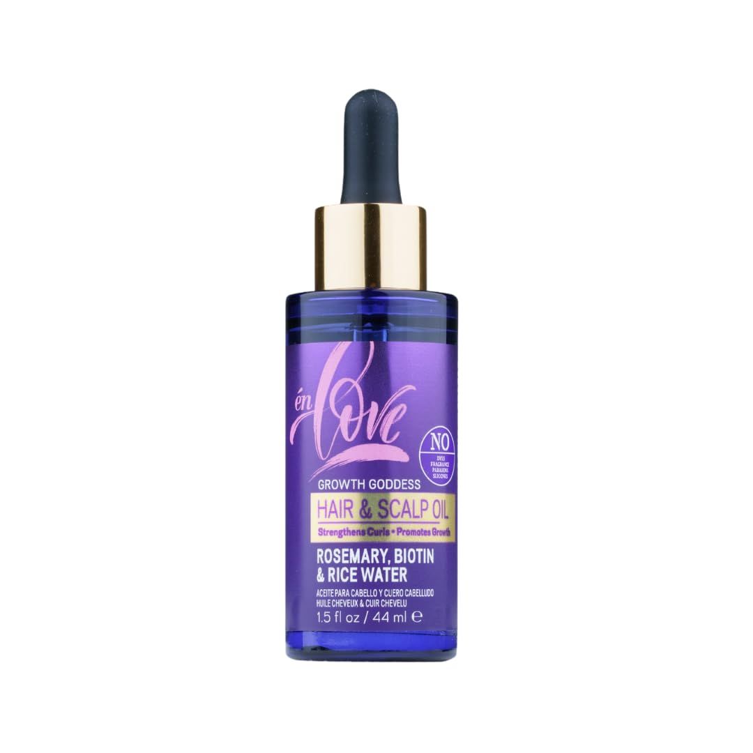 n Love Growth Goddess Hair Scalp Oil Rosemary, Biotin Organic Rice Water Strengthens Thickens Curls Repairs Split Ends Promotes Growth Soothes Dry Scalp JBC Serum
