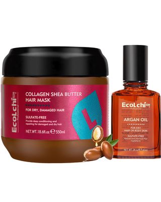 Zcvtbye Collagen Hair Mask and Argan Oil Deep Conditioning Hair Treatment Hair Care for Women