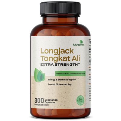 Futurebiotics Longjack Tongkat Ali Extra Strength Energy Stamina Support - Non-GMO, 300 Vegetarian Capsules