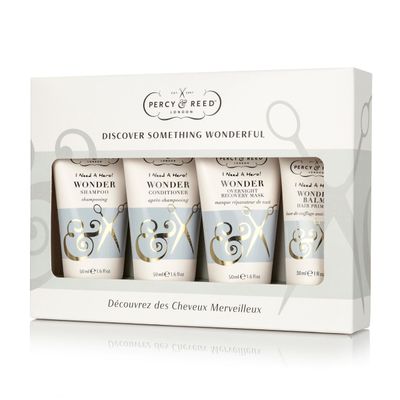 Percy Reed Shampoo, Conditioner, Overnight Mask, and Hair Primer, Haircare Set (Pack of 4) - Something Wonderful Hair Routine,Travel-Friendly Set - 1.6 fl oz x 4