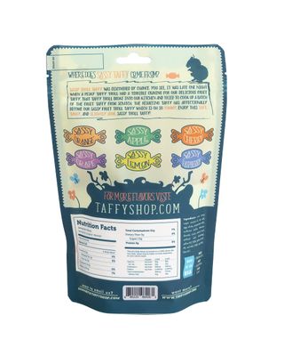 Taffy Shop Sassy Sours Mix Salt Water Taffy - Gourmet Soft Chewy Candy,Variety Pack, Bulk Sweet Snack, Fresh Gift Gluten-Free, 35 Individually Wrapped Pieces (7oz)