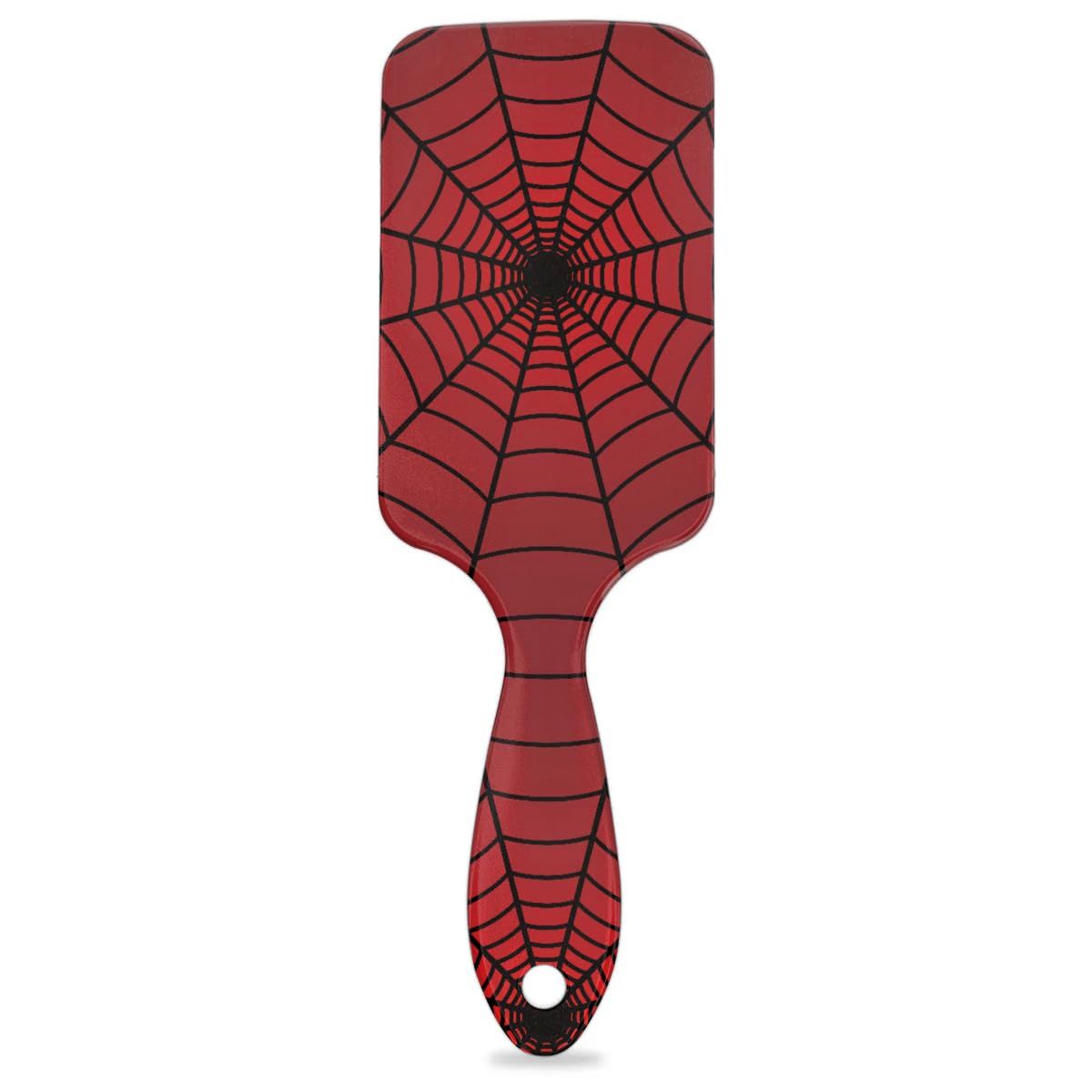 Detangler Hair Brush Red Spider Web Hairbrush for Kids Boys Girls, Glide Through Tangles with Ease and Massage Scalp, Smooth for All Hair Types (Wet Dry Thin Long Curly Hair)