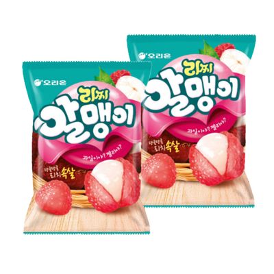 Fruit-Shaped Lychee Flavour Jelly Gummy Candy - Soft, Chewy, Sweet and Fresh - 67g (2.36oz), Pack of 2