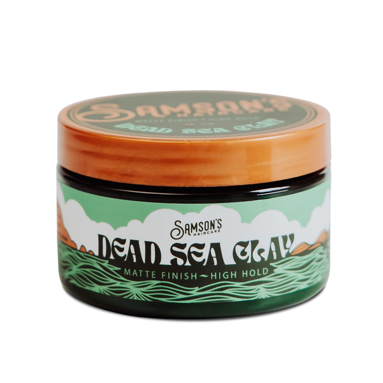 SAMSON&#39;S HAIRCARE Dead Sea Hair Styling Clay, Nourishing and Revitalizing Hair, With Black Hawaiian Sea Salt, High Hold, Ultra-Matte Finish, 4 oz.
