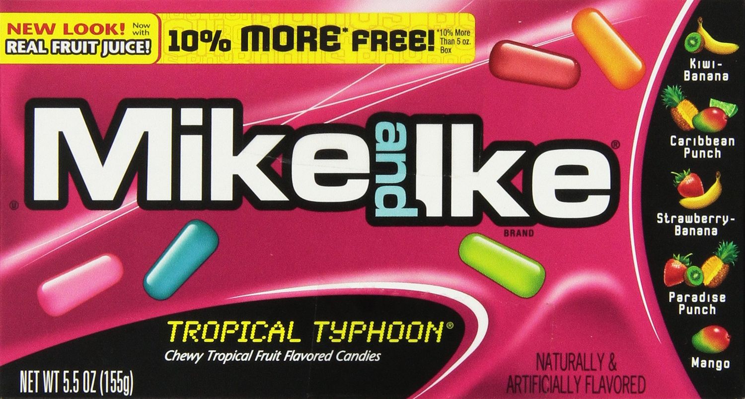 Mike and Ike Tropical Typhoon 5.5oz Box, 2 Boxes