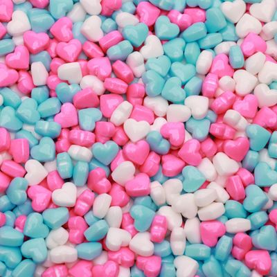 Mini Hearts Candy 435 psc 7OZ per Bag Love Valentines Day Hard Candy - Baby Shower Goody Bags Cake Decoration Mix Gumball Machine Refills Runts Candies