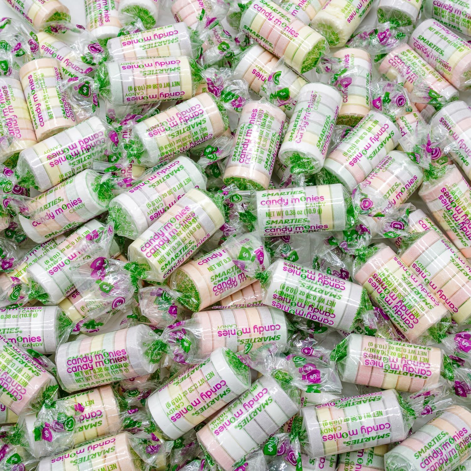 Smarties Candy Money 2 lb - Bulk Candy in Resealable Bag, 4 Original Fruit Flavors, Gluten Free, Vegan Friendly, Individually Wrapped