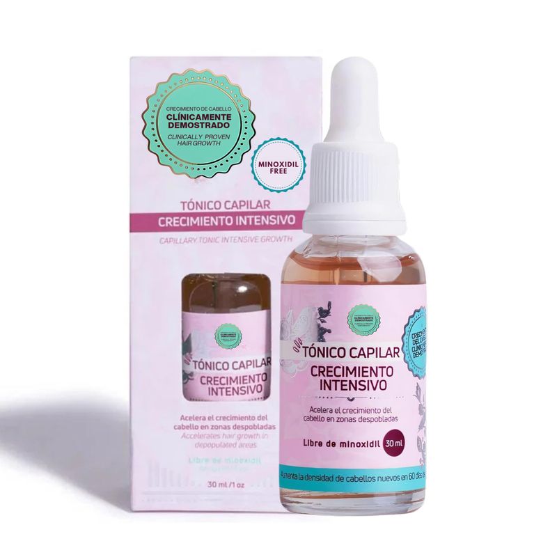 Tnico Capilar Crecimiento Intensivo - Natural Hair Growth Oil - Clinically Proven Intensive Scalp Tonic for Accelerated Hair Growth, Strengthens Follicles, Reduces Hair Loss