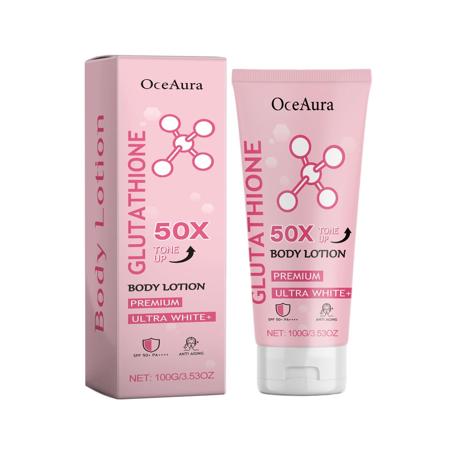 Aeaarvged Glutathione 50x Tone Up Body Lotion 2PCS, Moisturizing and Soft Skin All Over Body Scented Body Lotion, Glutathione Cream for Women And Men