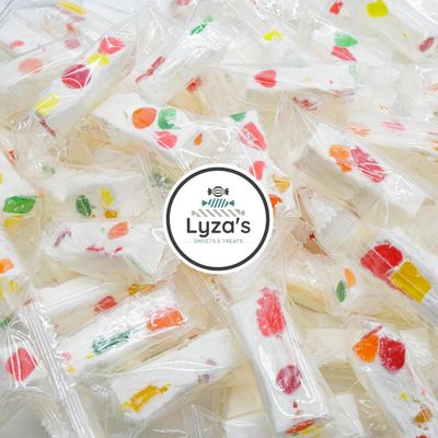Italian Jujube Nougat Candies - Soft Chewy With Fruity Jelly Beans Gift - Bulk Bags By Lyza&#39;s Sweets Treats (2.2 LB, Original)