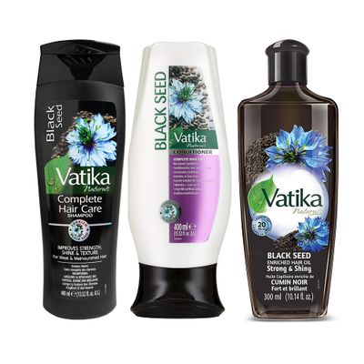 Dabur Vatika Naturals Shampoo, Conditioner and Hair Oil Set (BlackSeed) - 400 400 300ml
