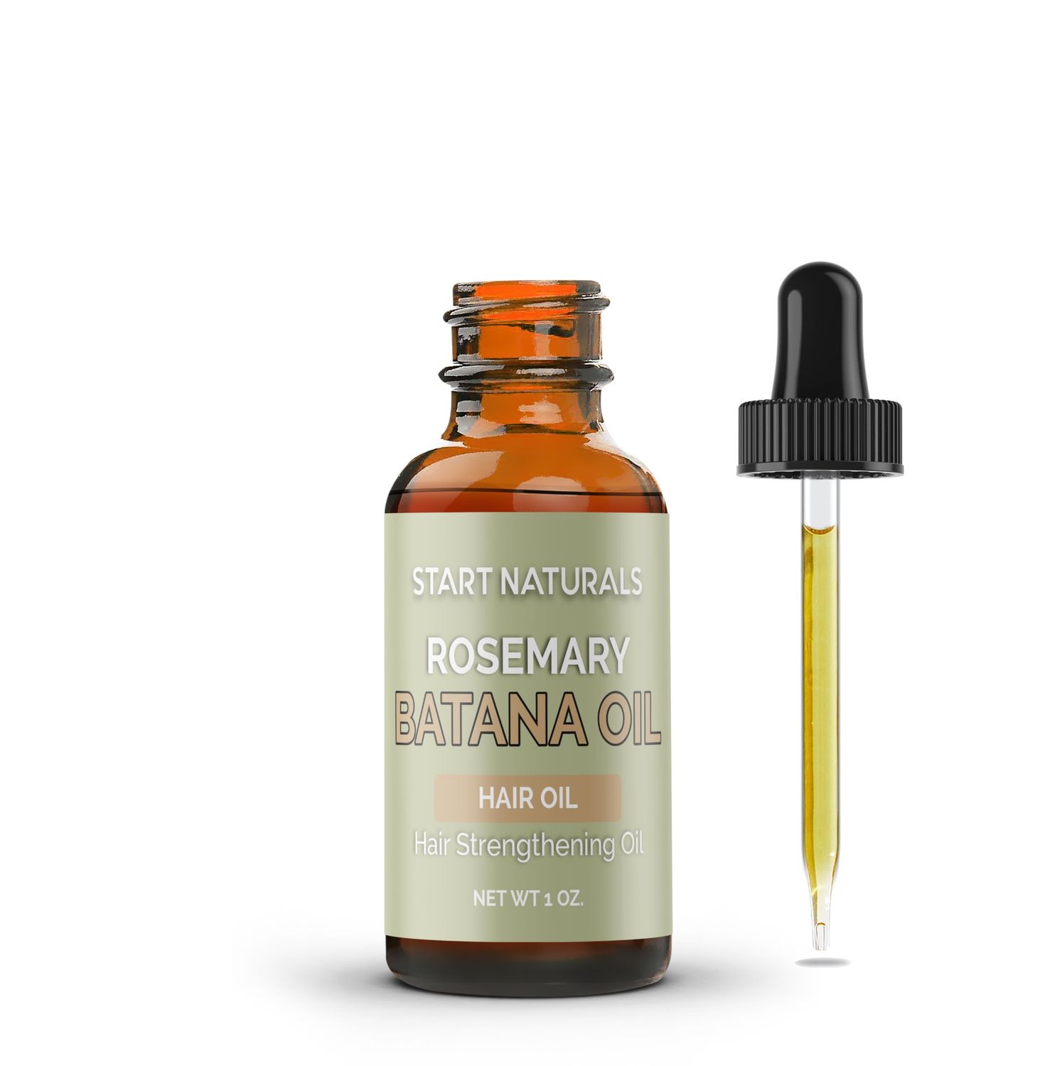START NATURALS- Batana Oil Rosemary Oil Hair Strength, Dr. Sebi 100 Pure Natural Batana Oil from Honduras Rosemary Oil Promotes Hair Wellness Men Women (Oil)