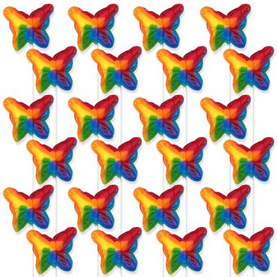 Butterfly Candy Lollipops - 24 Suckers Individually Wrapped Bulk