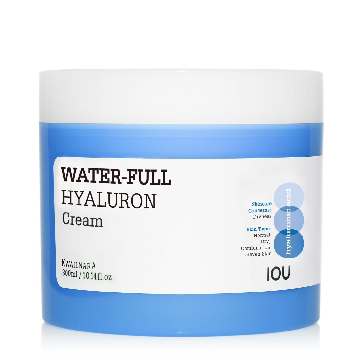 WATER-FULL HYALURON Cream Intensive Face Moisturizer for Long-Lasting Hydration Soothing Nourishing wHyaluronic Acid Hydrating Bomb Korean Skin Care 300ml 10.14 Fl. oz