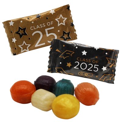 Class of 2025 Graduation Solid Fruit Balls 100 Count Wrapped-Congrats Grad Hard Candy