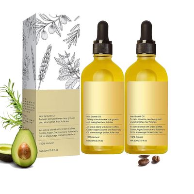 Veganic Rosemary Oil for Hair Growth - Natural Organic Oil for Dry, Damaged Hair (60ml 2PC)
