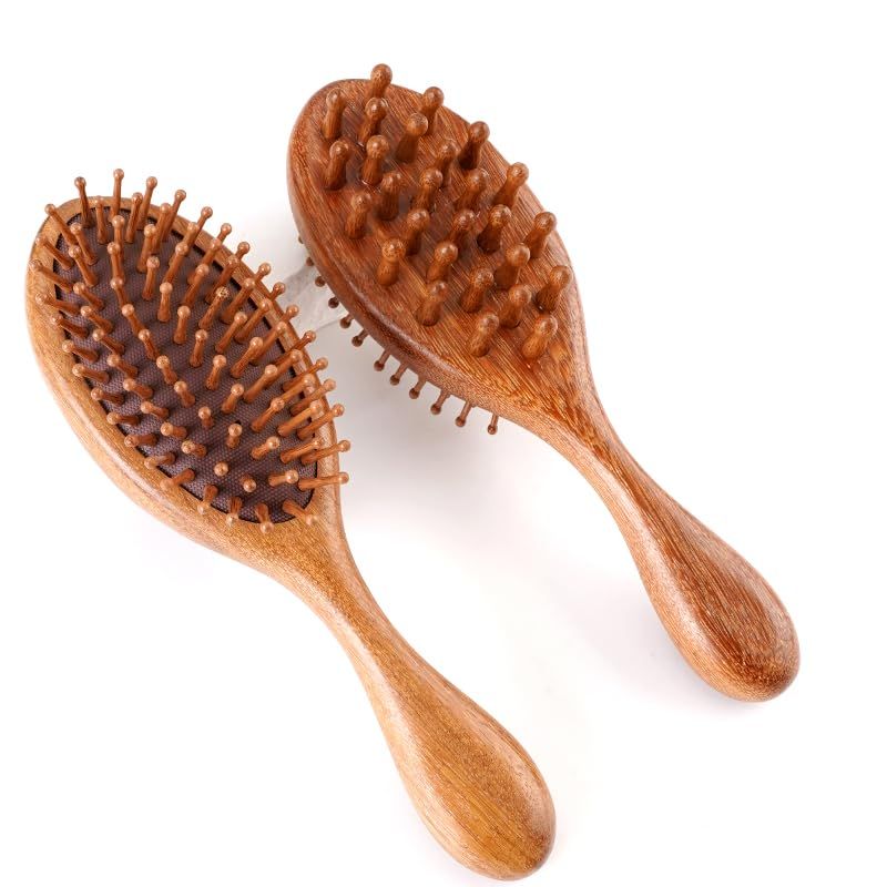 Wooden handle brush comb,Air cushion massage comb,Air cushion comb stimulates blood circulation helps hair grow.ideal gift for all hair .hair brush.wooden scalp massager comb.curly hair brush