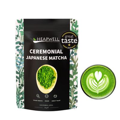Heapwell Japanese Matcha - Premium Ceremonial AAA Grade Matcha Tea Authentic Japanese Origin (1.05oz (30g), Ceremonial Grade)