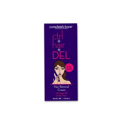 completely bare ctrlhairDEL Targeted Hair Removal Cream - Moisturizing Argan Oil Aloe Vera