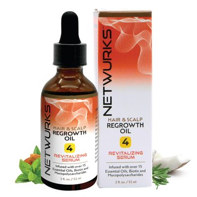 Hair Scalp Regrowth Oil, Pure Rosemary, Coconut Oil Biotin, Repairs Promotes Hair Growth, Revitalizing Serum, 2 oz