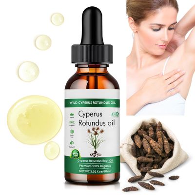 Cyperus Rotundus Oil For Hair Removal, Pure Organic Cyperus Oil For Women Men, Reducing Body Hair Growth, 60ML Hair and Body Oil, Moisturizing Soothing.