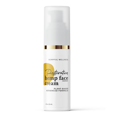 Hemp Face Cream, 500mg, Hydrating Nourishing Non Greasy, Soothing Relief Hyaluronic acid, Pro Vitamin B5 Essential oil Made in USA