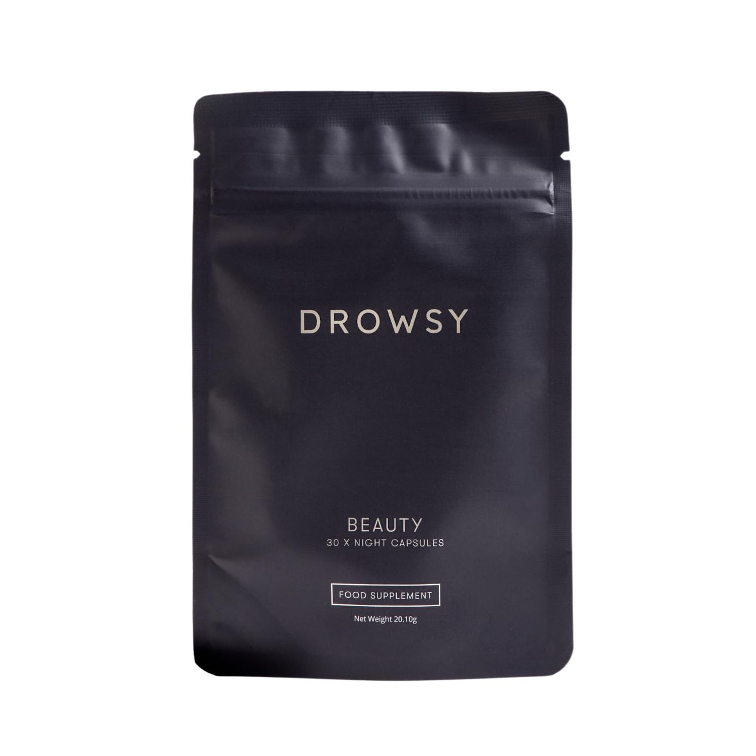 Drowsy Beauty - Nighttime Skin Hydration Wellness Supplement with Marine Collagen, Hyaluronic Acid Vitamin C - Supports Skin Vitality Relaxation