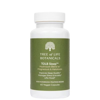 Tree of Life Botanicals - Sleep Mushroom Complex with Magnesium, Melatonin, Reishi, Lions Mane, Cordyceps - Calms, Deep Sleep, Restoration (60 Count - 30 Day Supply)
