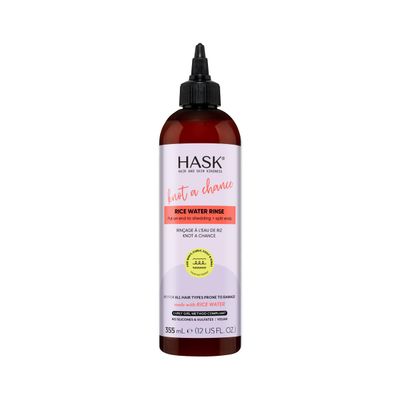 HASK Knot A Chance Rice Water Rinse with Fortifying Rice Water for Wavy, Curly, Coily Kinky Hair, Minimizes Shedding, Enhances Shine, Vegan, Sulfate-Free, Cruelty-Free - 12 fl oz