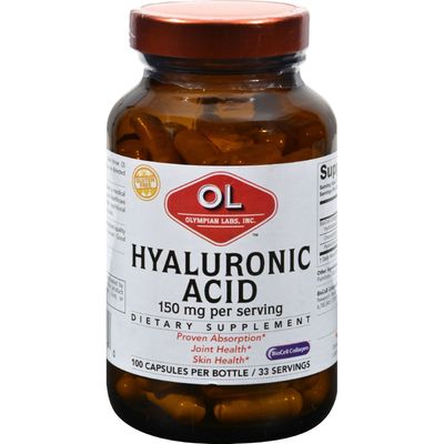 Olympian Labs Hyaluronic Acid 150mg 99 Capsules Support Healthy Connective Tissue and Joints - Promote Youthful Healthy Skin