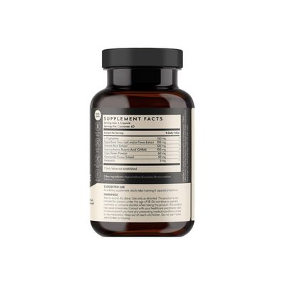 TERRA ORIGIN Healthy Sleep Wake Natural Sleep Aid Supplement for Adults Restful and Awake Refreshed GABA, L-Tryptophan, Melatonin, Chamomile, Valerian, PassionFlower 60 Capsules