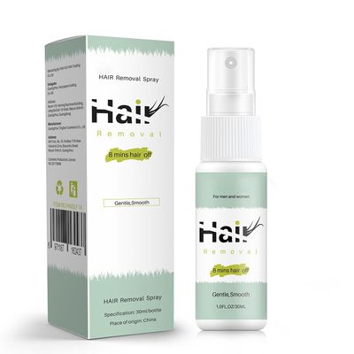 LINEDSON Hair Removal Spray, Mild Painless Facial Hair Remover Cream for Underarm, Arm, Leg, Bikini Areas Body Hair Depilatories Product for Women Men 30ml