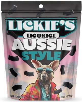 Lickies Licorice Black Licorice 14 Ounce Soft Chewy Australian Licorice Candy Twists Fancy Licorice Candy Aussie Style Gourmet Licorice 1 Pack