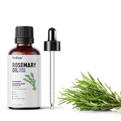 Nankings Rosemary Essential Oil 1.02 Fl Oz (30ml) for Hair Skin Scalp Aromatherapy Undiluted Therapeutic Grade. with Glass Dropper (100 Pure Natural)