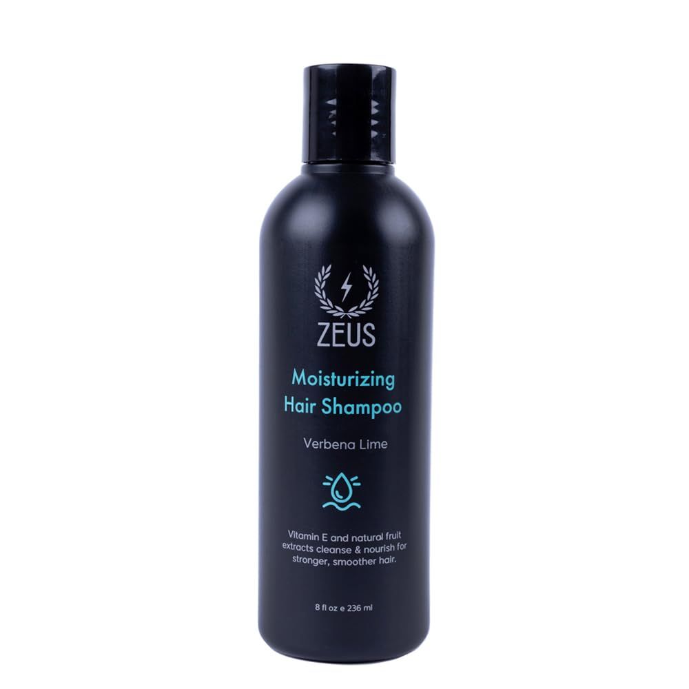ZEUS Moisturizing Daily Shampoo - Cleansing Shampoo with Natural Fruit Extracts for Healthy, Stronger Smoother Hair (Made in USA) Verbena Lime