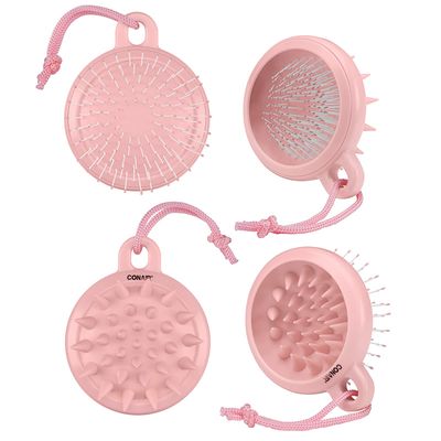 Conair Scalp Massager - Scalp Massager hair growth - Dual-Sided- Can use on wet or dry hair - Pink