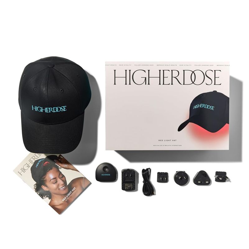 HigherDOSE Red Light Therapy Hat for Hair Growth - Reduce Hair Loss Shedding - Targeted Infrared Red Light Therapy to Support Scalp Health