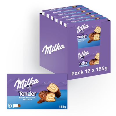 Milka Tender Milch 5er, 8er Pack (8 x 185 g)