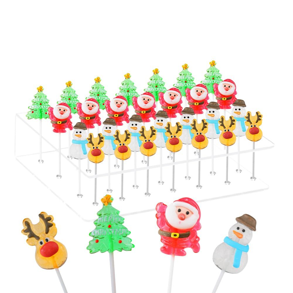 ANNICOO Christmas Lollipops, Individually Wrapped Bulk, Lollipops Candy, 15g Mixed Fruit Flavor 28 Pack