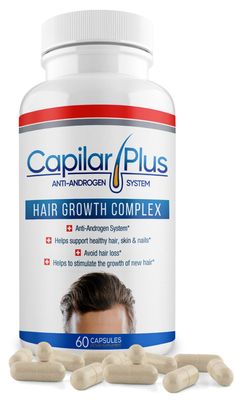 CALVISTOP Capilar Plus with Anti-Androgen System Hair Growth Supplement Hair Loss Treatment Healthy Skin, Hair Nails - Count 60 (1)