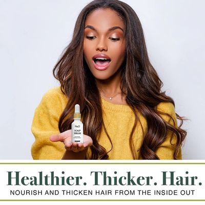 nuorganic Dry Scalp Serum to Hydrate and Moisturize Hair Follicles - Reduce Hair Loss, Flakiness, Dryness and Itch All in One - Vegan Organic (1 fl.Oz 30ml)