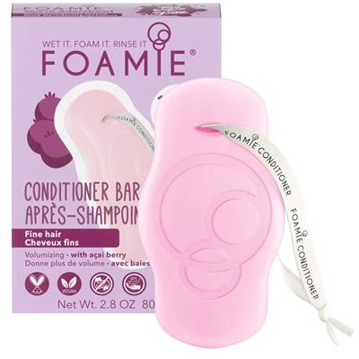 Foamie Natural Hair Conditioner Bar Soap-Free, Volume Conditioner for Fine Hair, Solid Conditioner for Men Women, Cruelty, Paraben Sulfate Free, Vegan Plastic Free Packaging