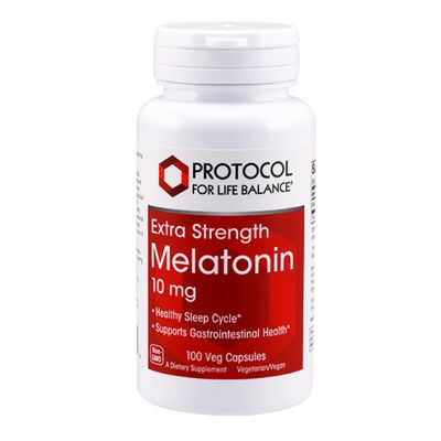 PROTOCOL FOR LIFE BALANCE Melatonin Extra Strength - 10 mg Melatonin - Sleeping Support for Adults - Daily Immune Support - Pineal Gland Aid - Kosher Non-GMO - 100 Veg Capsules