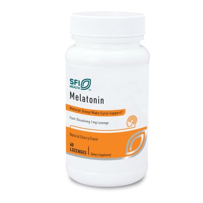 Klaire Labs Melatonin Lozenge - Fast-Dissolving, Quick Release 1 Milligram Melatonin Tablets for Men Women with Natural Cherry Flavor (60 Dissolvable Tablets)