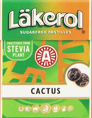 Lakerol Cactus Licorice Sugar Free Pastilles, .8 Ounce (Pack of 24)