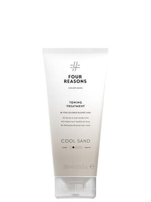 Four Reasons Color Mask - Cool Sand Blonde - (27 Colors) Color Depositing Conditioner, Toning Treatment, Tone Enhance Color-Treated Hair - Semi Permanent Hair Dye, Vegan and Cruelty-Free, 6.76 fl oz