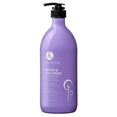 Luseta Biotin Collagen Conditioner Thickening for Hair Loss Fast Hair Growth - Infused with Argan Oil to Repair Damaged Dry Hair - Sulfate Free Paraben Free 33.8oz